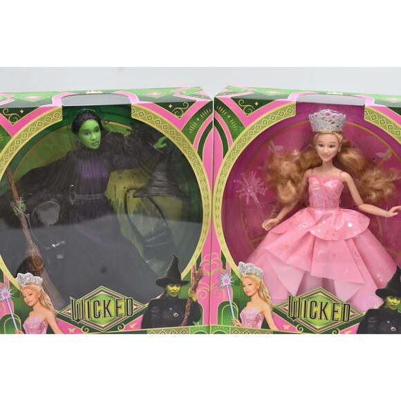 Mattel Wicked Movie Glinda & Elphaba Deluxe Dolls MISPRINT URL ERROR BUNDLE SET - Picture 2 of 14